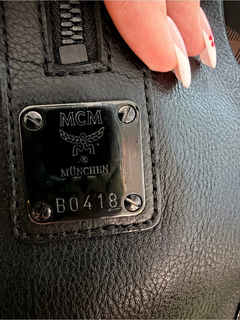 RARE MCM Brown & Black Checkered Monogram Satchel